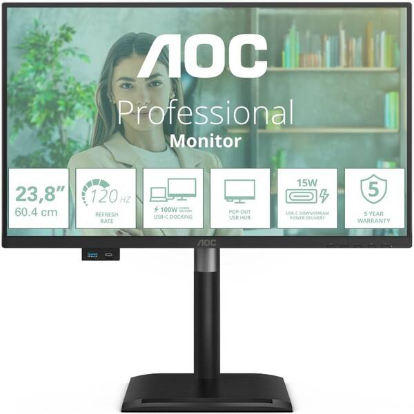 Monitor AOC 24P4CV černý

