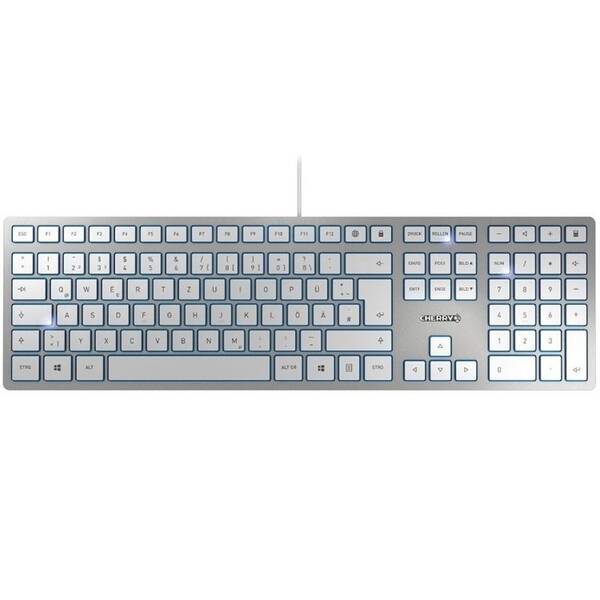 Klávesnice Cherry KC 6000 SLIM, UK stříbrná

