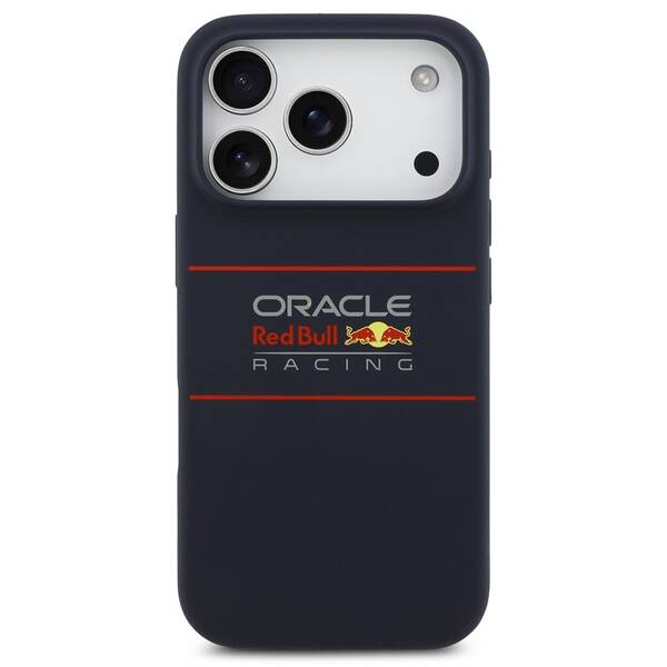Kryt na mobil Red Bull Silicone Horizontal Logo MagSafe na Apple iPhone 17 Pro Max tmavě modrý

