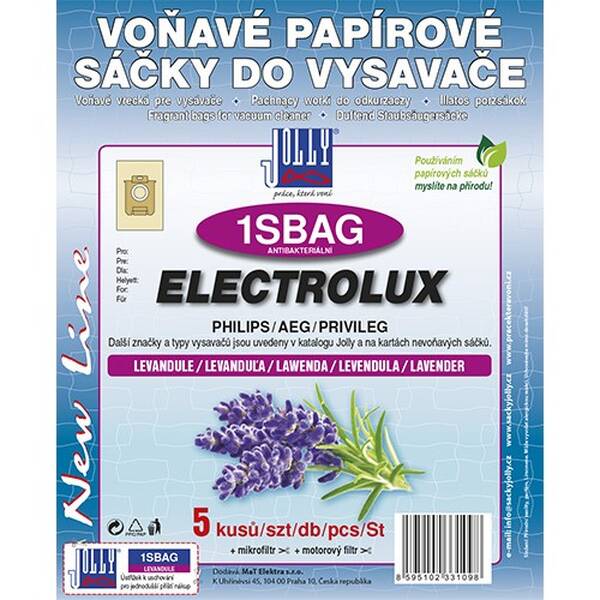 Sáčky do vysavače Jolly 3109S 1S BAG (5 ks) - levandule 

