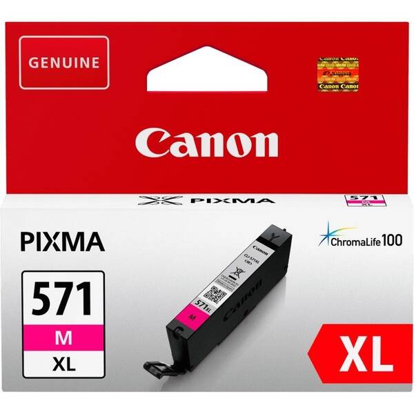 Inkoustová náplň Canon CLI-571XL M, 645 stran purpurová

