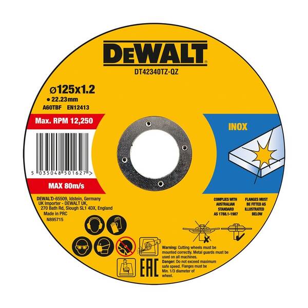 Řezný kotouč Dewalt DT42340TZ 125x1,2 mm (10 ks) 


