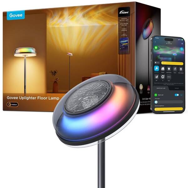 Stojací lampa Govee Uplighter Floor Lamp RGBICWW, Matter šedá

