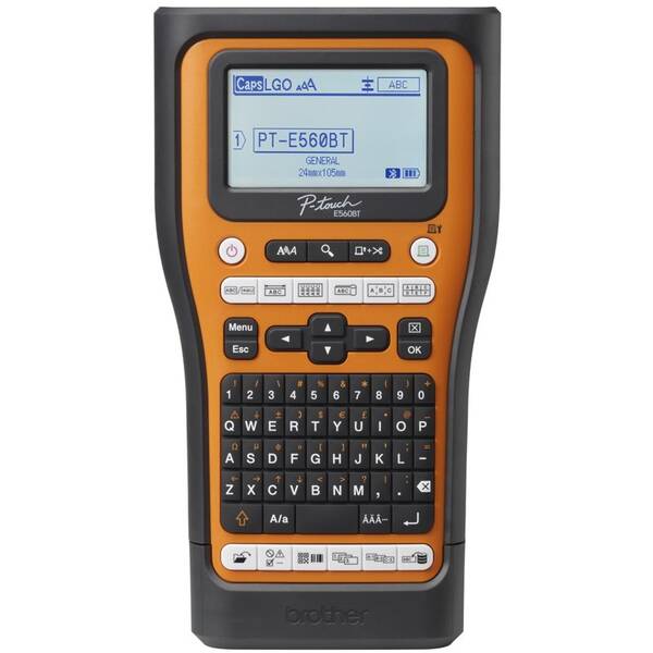 Tiskárna štítků Brother PT-E560BTVP černá/oranžová

