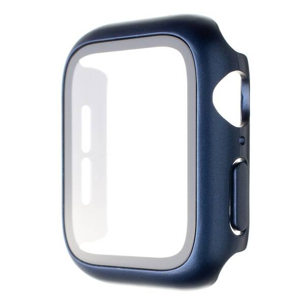 Ochranné pouzdro FIXED Pure+ s temperovaným sklem pro Apple Watch 44mm modré

