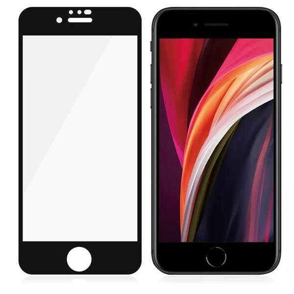 Tvrzené sklo PanzerGlass Edge-to-Edge Antibacterial na Apple iPhone 6/6s/7/8/SE (2020/22) černé

