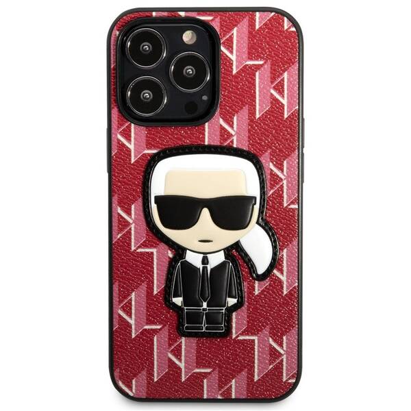 Kryt na mobil Karl Lagerfeld Monogram Ikonik na Apple iPhone 13 Pro červený

