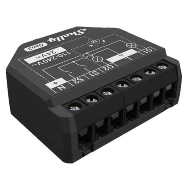 Modul Shelly 2PM Gen3, Wi-Fi černý

