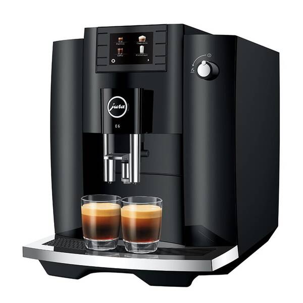 Automatický kávovar Jura E6 Piano Black černá barva
