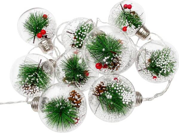 LED dekorace RETLUX RXL 513 řetěz,10LED, koule, 8cm zelená

