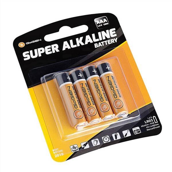 Baterie alkalická GoGEN AAA, LR03, blistr 4ks 


