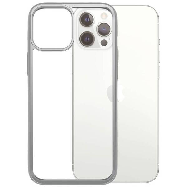Kryt na mobil PanzerGlass ClearCase Antibacterial na Apple iPhone 12 Pro Max stříbrný

