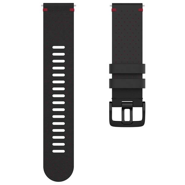 Řemínek Polar 22mm perforovaná kůže, vel. M/L černá

