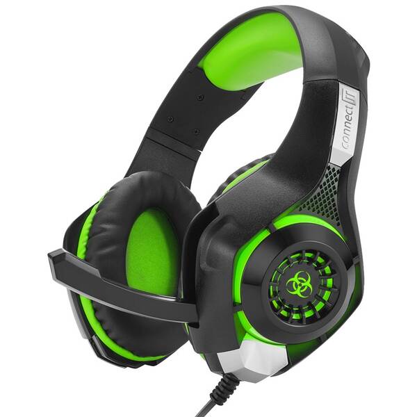 Headset Connect IT CHP-4510 černý/zelený

