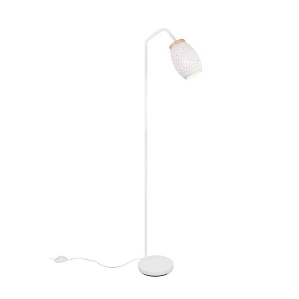 Stojací lampa Reality BIDAR, E27 bílá

