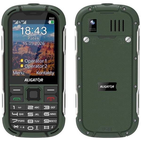 Mobilní telefon Aligator R60 eXtremo zelený

