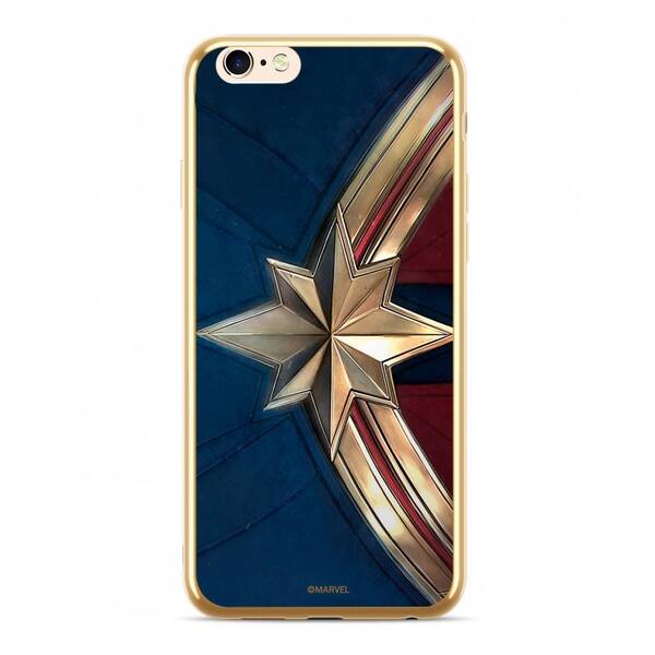 Kryt na mobil Marvel Captain Marvel pro Samsung Galaxy A7 2018 zlatý

