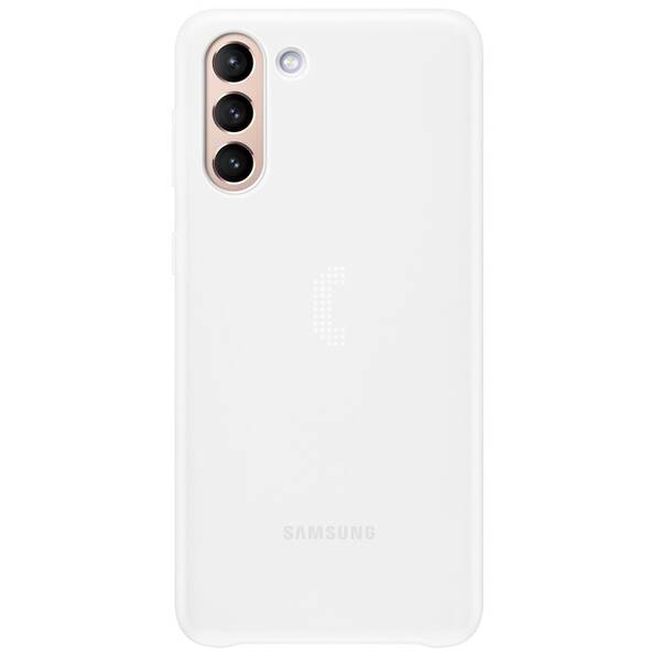 Kryt na mobil Samsung LED Cover na Galaxy S21+ 5G bílý


