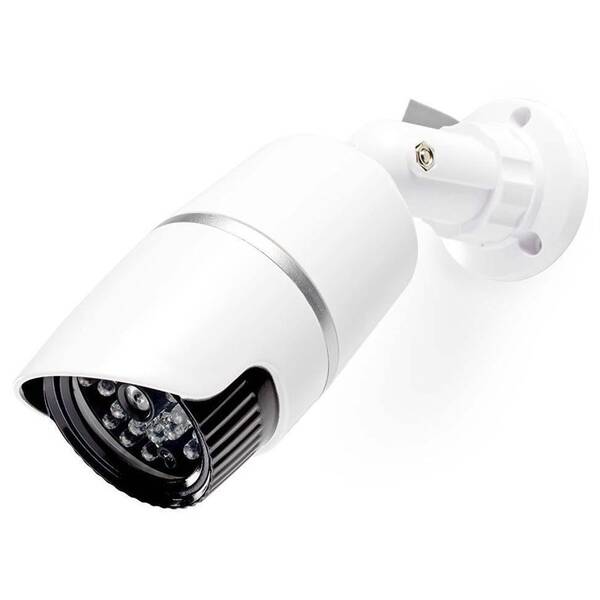 Maketa zabezpečovací kamery Nedis s infračervenou LED, bullet, IP44, venkovní 

