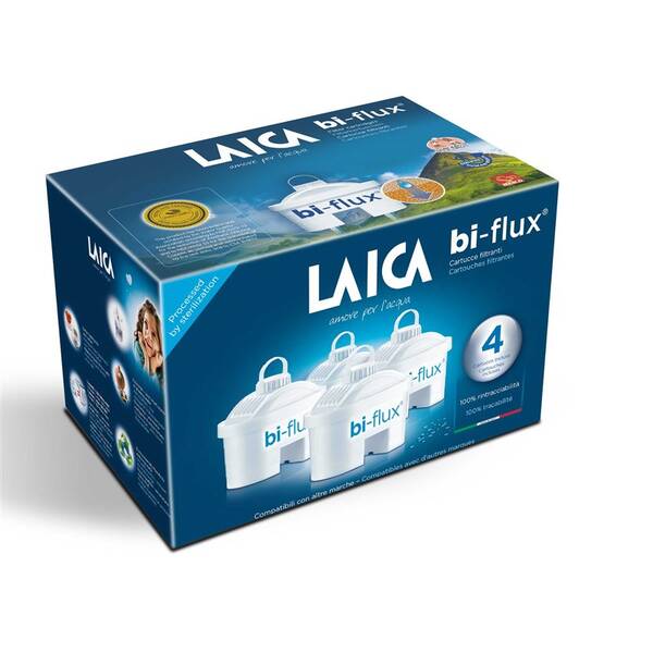 Filtr na vodu Laica F4M (4 ks) bílý

