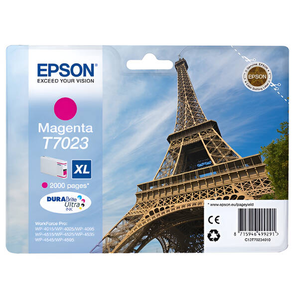 Inkoustová náplň Epson T7023, 2000 stran purpurová


