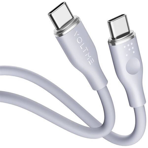Kabel Voltme Powerlink Moss Series USB-C/USB-C, CTC 3A/60W 1m šedý

