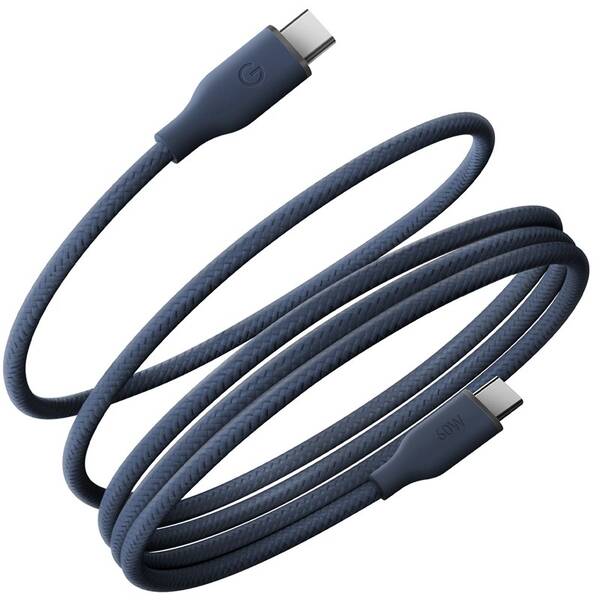 Kabel Energea Helix 60 magnetický USB-C na USB-C (60 W) modrý

