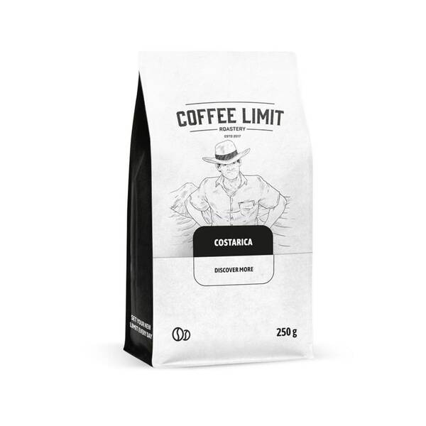 Káva zrnková COFFEE LIMIT Costa Rica La Pastora, Tarrazu 250 g FILTR 

