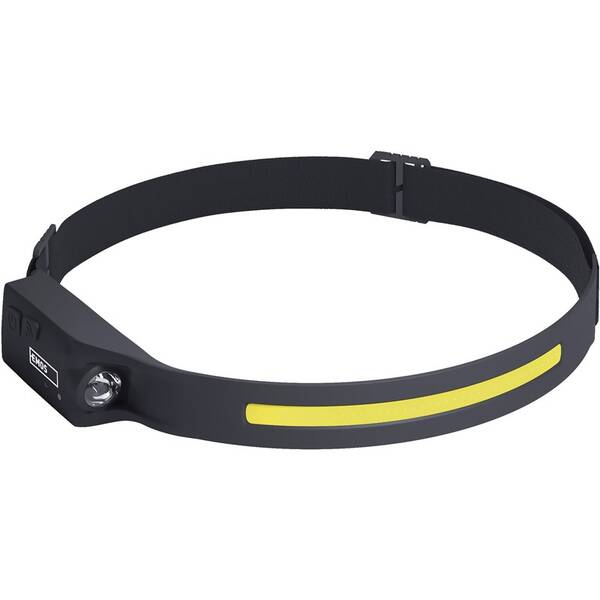 Čelovka EMOS COB LED nabíjecí, 380 lm, 30 m, Li-Pol 1200 mAh černá

