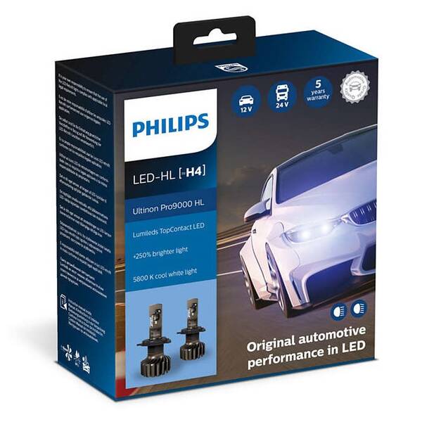 Autožárovka Philips LED H4 Ultinon Pro9000 HL 2 ks 

