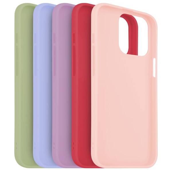 Set krytů na mobil FIXED Story na Apple iPhone 13 Pro červený/modrý/zelený/růžový/fialový

