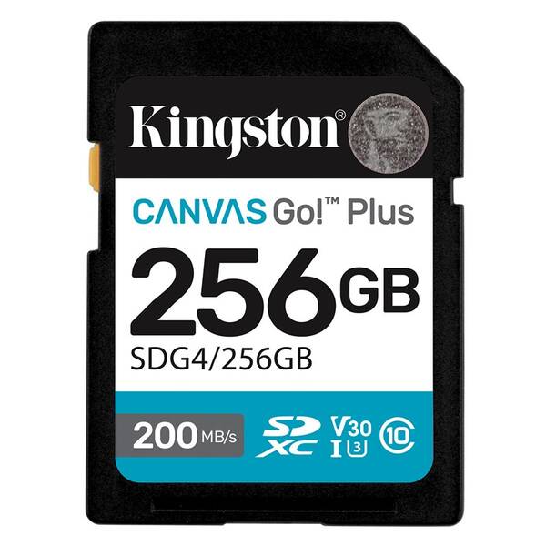 Paměťová karta Kingston SDXC 256GB U3 UHS-I (200R/160W) 

