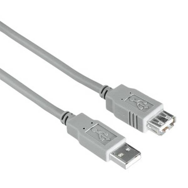 Kabel Hama USB A-A, 1,8m šedý

