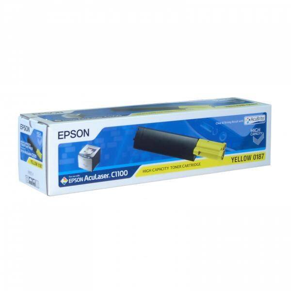 Toner Epson 0187, 4000 stran, pro AcuLaser C1100, CX11 žlutý

