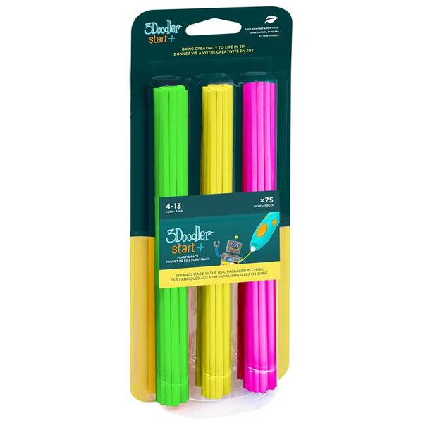 Náplň 3Doodler ECO-PCL pro 3D pero Start+ 75ks - neon 

