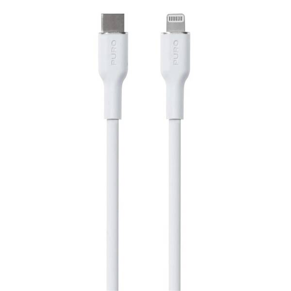 Kabel Puro Soft Lightning/USB-C 12 W, 1,5 m bílý

