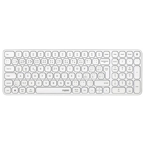 Klávesnice Rapoo E9310M multi-mode, CZ/SK layout bílá


