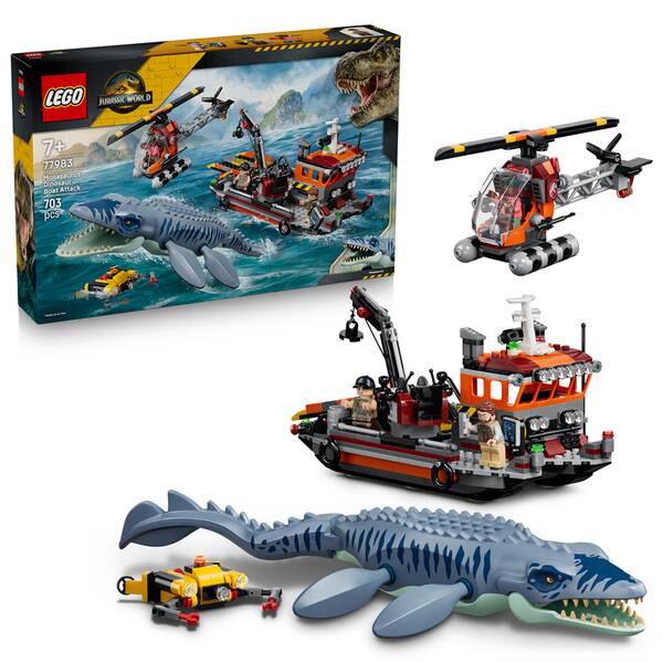 Stavebnice LEGO® Jurassic World  77983 Útok dinosaura mosasaura na loď 

