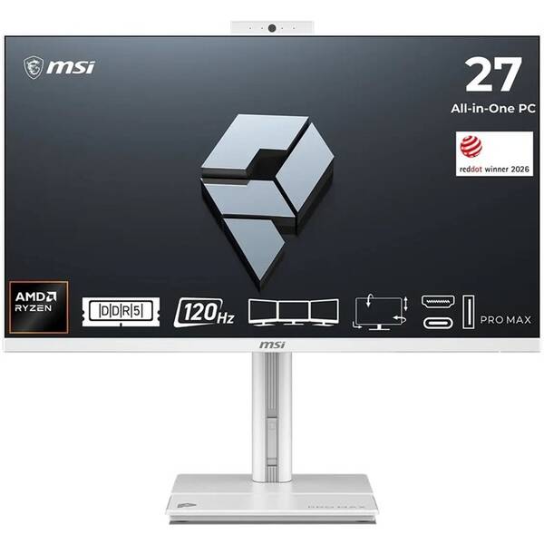 Počítač All In One MSI PRO MAX 27TP Z 8MG-003XEU bílý


