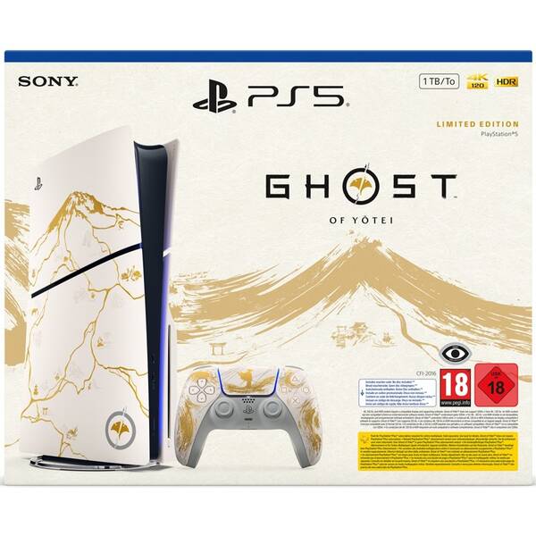 Herní konzole Sony PlayStation 5 (typ modelu - slim) Ghost of Yōtei Gold Limited Edition Bundle zlatá barva
