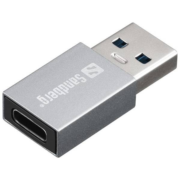 Redukce Sandberg USB-A/USB-C stříbrná barva
