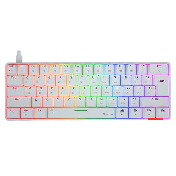 Klávesnice Meetion HESTIA, US layout bílá

