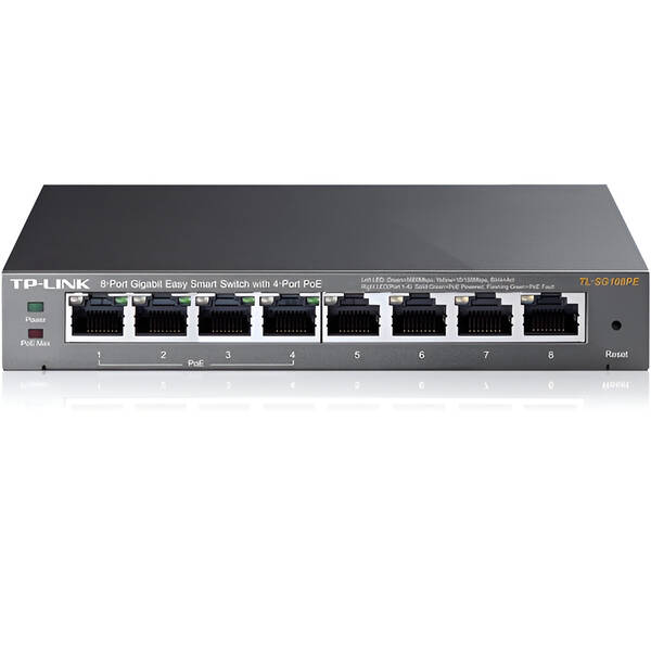 Switch TP-Link TL-SG108PE černý

