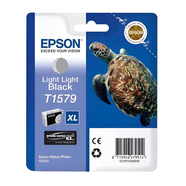 Inkoustová náplň Epson T1579, 25,9 ml - světle světle černá 

