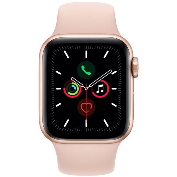 Chytré hodinky Apple GPS 40mm pouzdro ze zlatého hliníku - pískově růžový sportovní řemínek 

