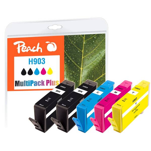 Inkoustová náplň Peach HP 903, MultiPac Plus, 2x 330/3x 345 stran vícebarevná

