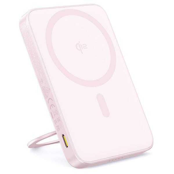 Powerbanka Baseus PicoGo Qi2 5000mAh 20W USB-C růžová

