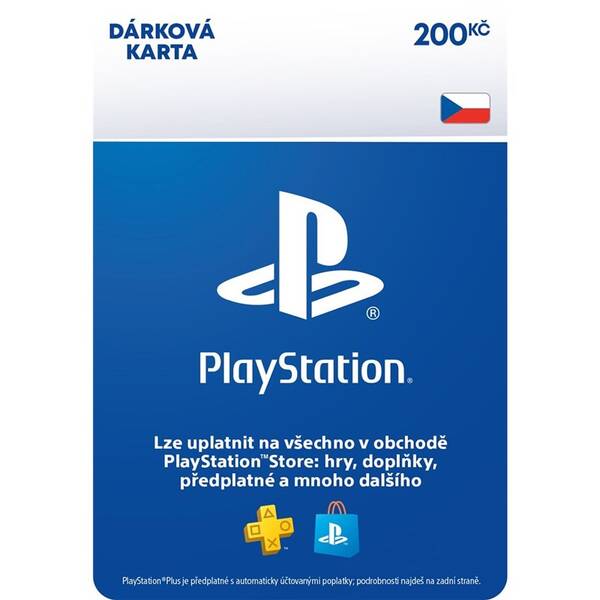  Sony PlayStation Store CZ - elektronická peněženka 200 Kč 

