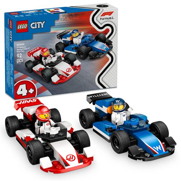 Stavebnice LEGO® City 60464 Závodní vozy F1® Williams Racing a Haas F1® 

