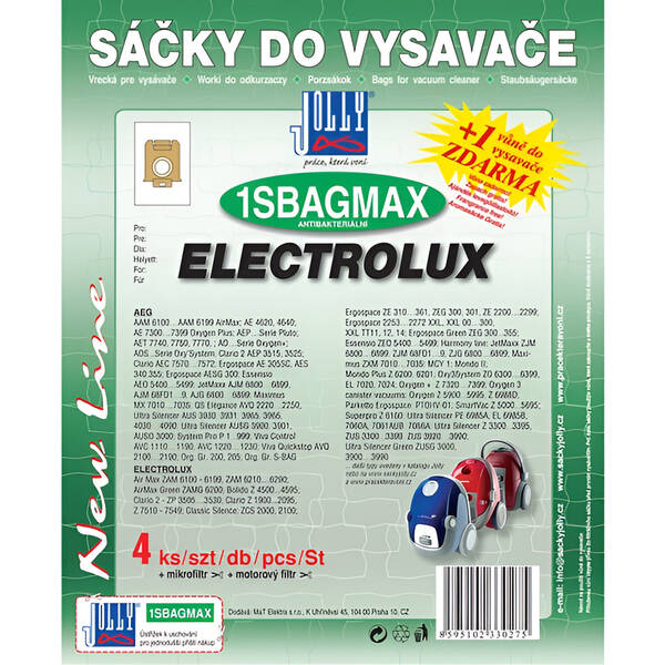 Sáčky do vysavače Jolly MAX 1S BAG (4 ks) 

